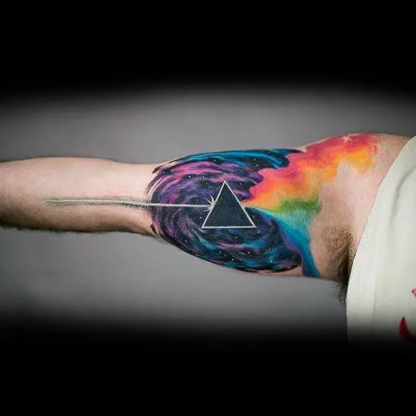 inner-arm-bicep-watercolor-mens-awesome-pink-floyd-tattoo-ideas