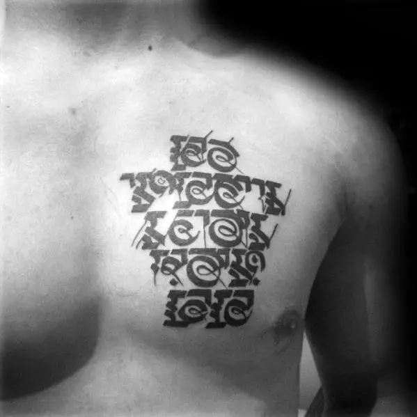 masculine-sanskrit-tattoos-for-men-upper-chest