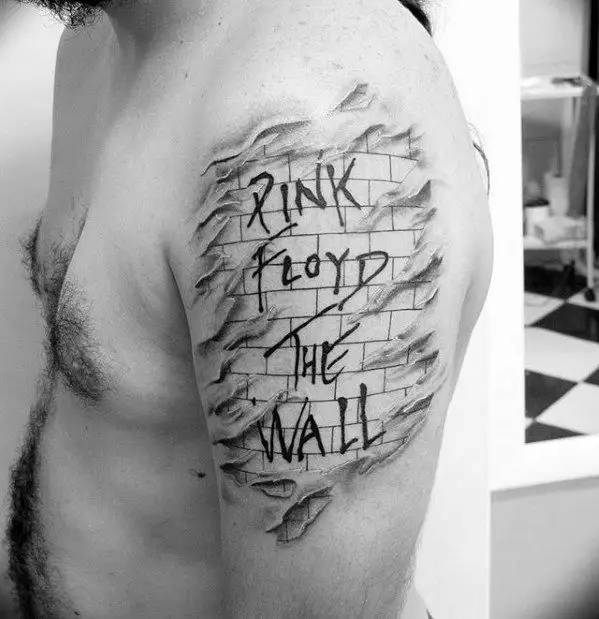 mens-pink-floyd-tattoo-design-inspiration-brick-in-the-wall-arm-ripped-skin