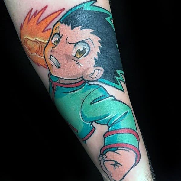 outer-forearm-anime-tattoo-ideas-for-gentlemen