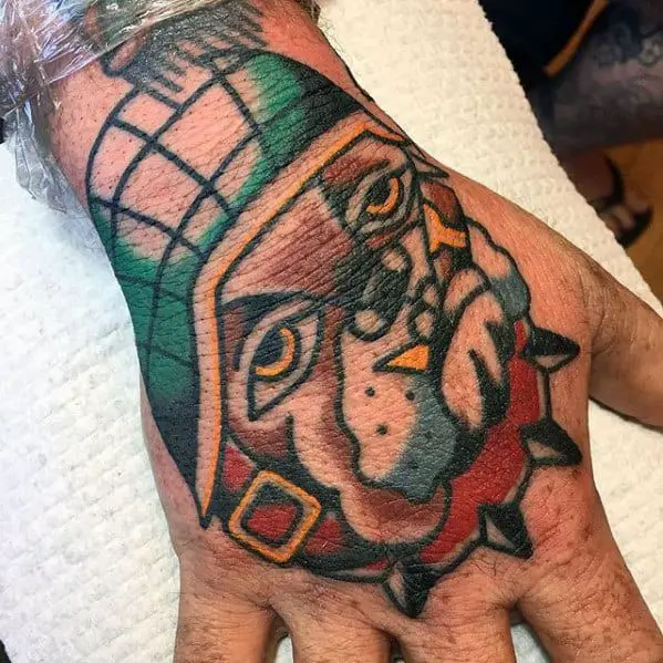 mens-bulldog-hand-tattoo-with-old-school-traditional-design