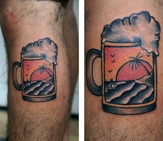 small-beach-mens-beer-mug-traditional-side-of-leg-tattoo