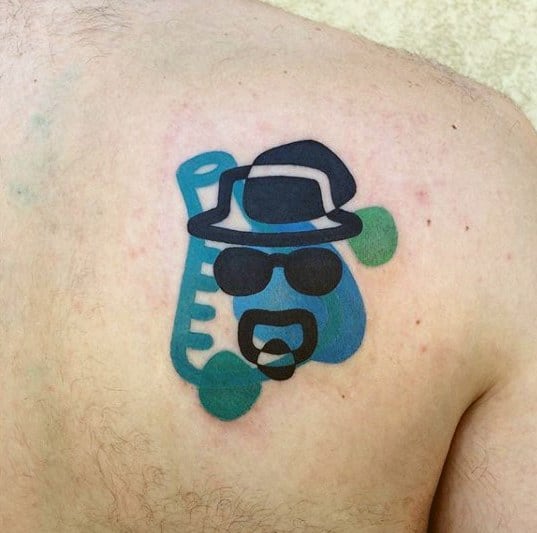 mens-small-colorful-breaking-bad-themed-shoulder-tattoo