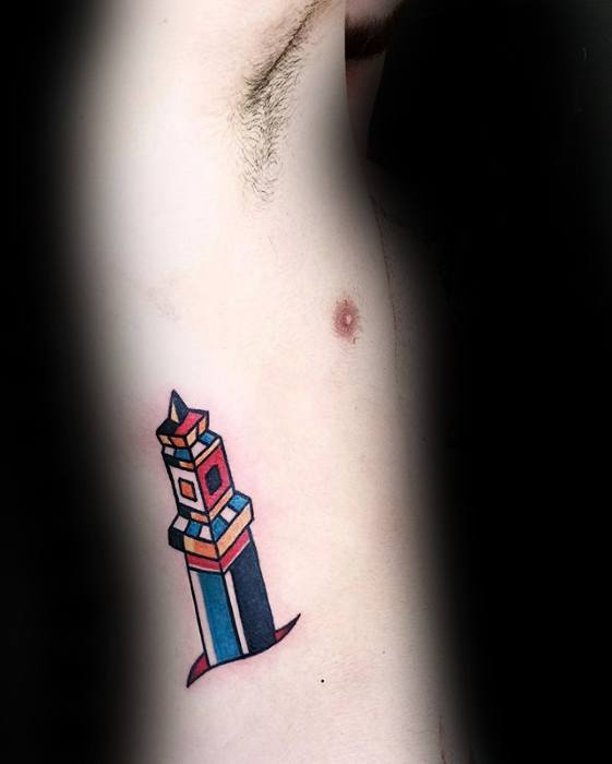 tower-small-colorful-mens-rib-cage-side-tattoo