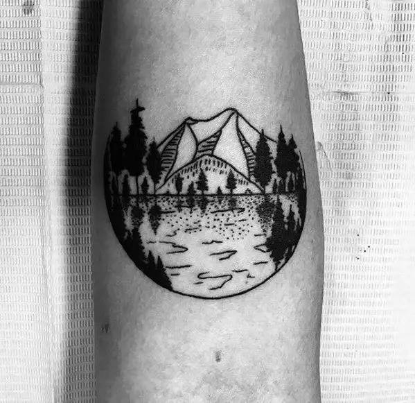 black-ink-nature-scene-small-male-inner-forearm-tattoo-designs