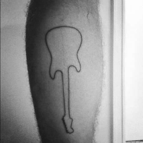 black-ink-outline-guitar-guys-simple-music-leg-tattoo