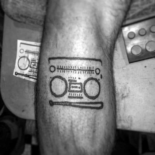 boombox-guys-simple-music-leg-tattoo-designs