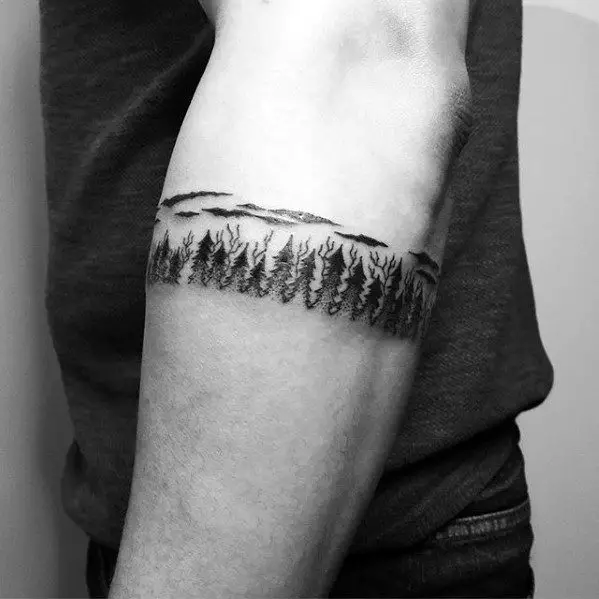 forearm-band-trees-forest-small-nature-tattoos-for-men