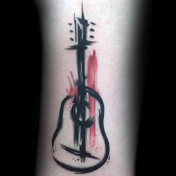 mens-simple-music-guitar-paint-brush-stroke-arm-tattoo