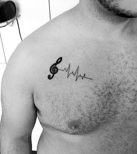 music-note-with-heartbeat-mens-simple-upper-chest-tattoos