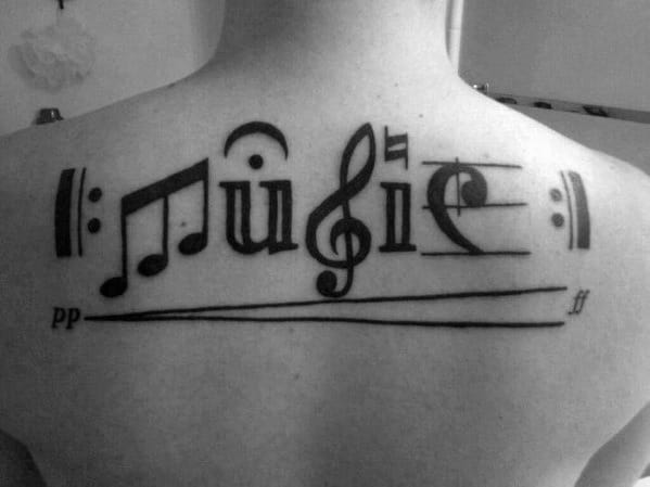 music-word-with-notes-design-guys-simple-upper-back-tattoo