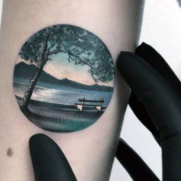 realistic-small-nature-landscape-guys-cool-inner-forearm-tattoo