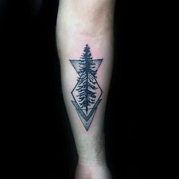 guys-small-geometric-shapes-tree-tattoo-on-inner-forearm