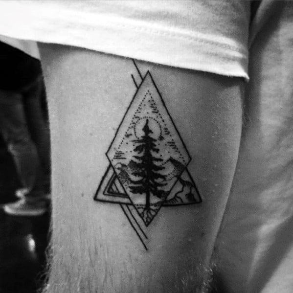 masculine-geometric-mens-small-tree-thigh-tattoo