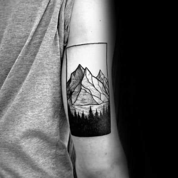 rectangle-mountain-forest-mens-small-tree-outer-arm-tattoo