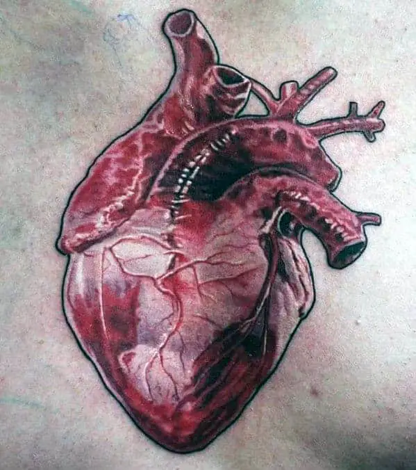 realistic-mens-anatomical-heart-upper-chest-tattoo